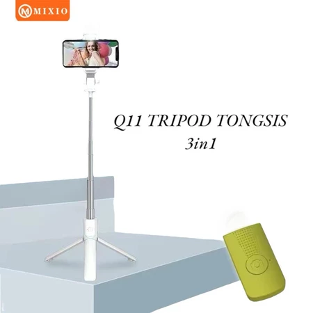 MIXIO - Q11 TRIPOD TONGSIS 3 in 1 / TONGSIS BLUETOOTH TRIPOD 360° Selfie Mixio Official Store