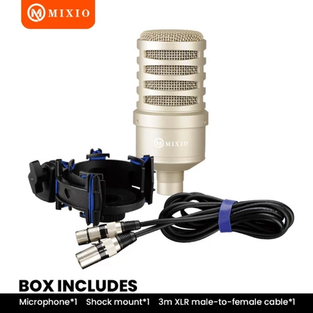MIXIO TL-H5 PodMic Dynamic Podcasting Microphone 48V Condenser Mixio Official Store