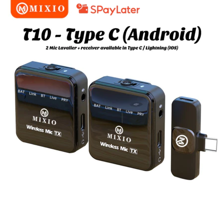 MIXIO-T9/T10 Wireless Microphone Professional Mikrofon Lavalier HP Mixio Official Store