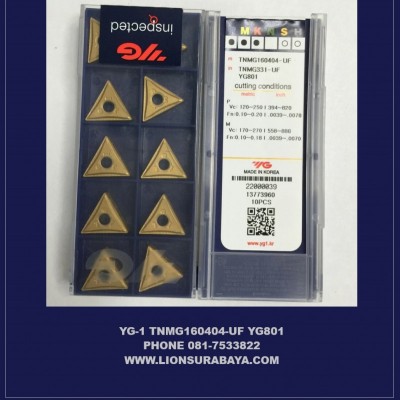 Jual Insert Bubut TNMG160404-UF YG801 Merk YG-1 Korea