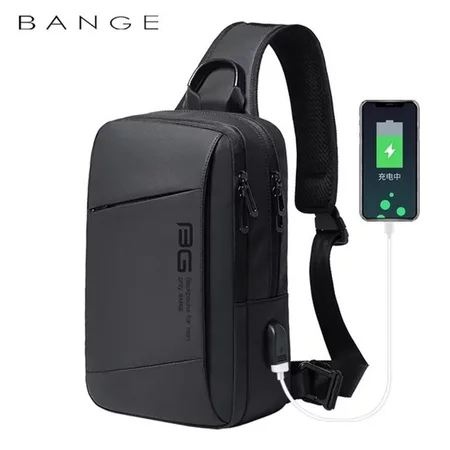 BANGE BG22002 Tas Selempang Waist Bag Sling Bag Pria Elegan Modern Bange Official Store