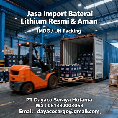 Import Baterai Lithium Tanpa Ribet | 081380003068 | PT Dayaco