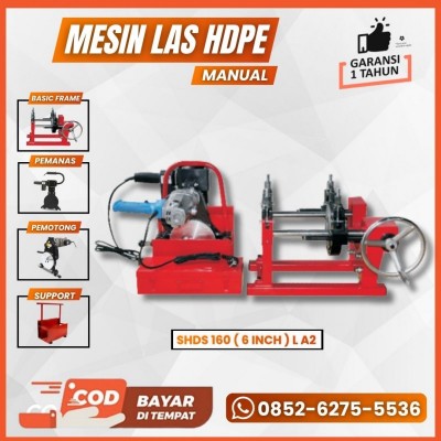 MESIN LAS PIPA HDPE SHDS 160 L A2 MESIN PENYAMBUNG PIPA HDPE 6 INCH ( 2CLAMP )