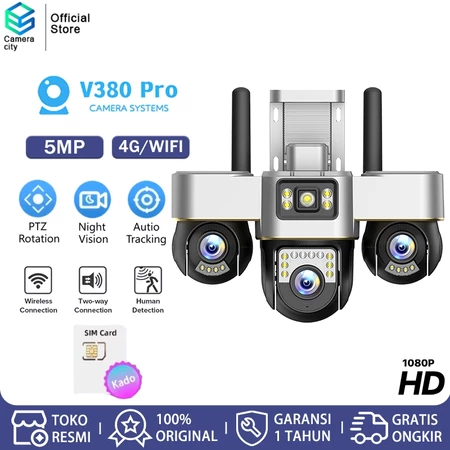 CAMERACITY CCTV PTZ 3 Lensa Zoom 10 12MP - APP Kontrol, Putar 360° Komunikasi 2 Arah Alarm, Vision Malam CCTV Security Cameracity Official Store