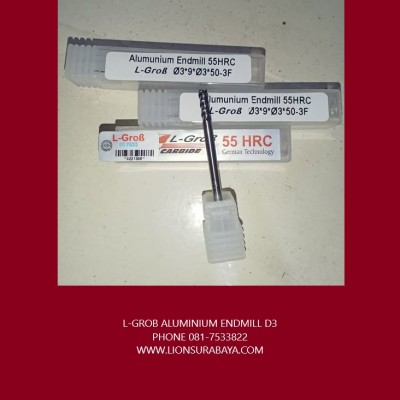 Jual endmill aluminium D3 merk L-grob