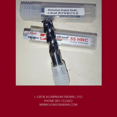 Jual endmill aluminium D12 merk L-grob