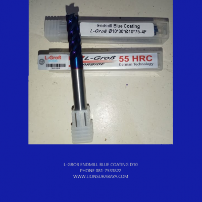 Jual endmill blue coating D10 merk L-grob