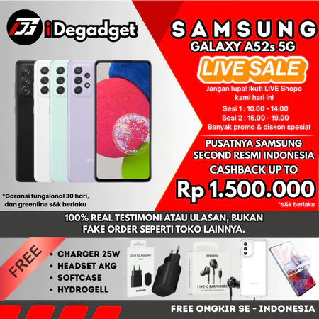 SEIN Samsung Galaxy A52S 5G 8/256GB | A52 8/256GB 128GB Second Fullset Original Elegan Original Garansi Resmi Ideponsel Store