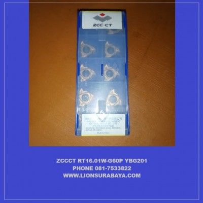 Jual insert bubut drat luar RT16.01W-G60P YBG201 ( 16er ) merk ZCCCT