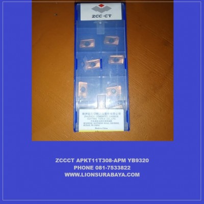 Jual insert milling APKT11T308-APM YB9320 merk ZCC CT