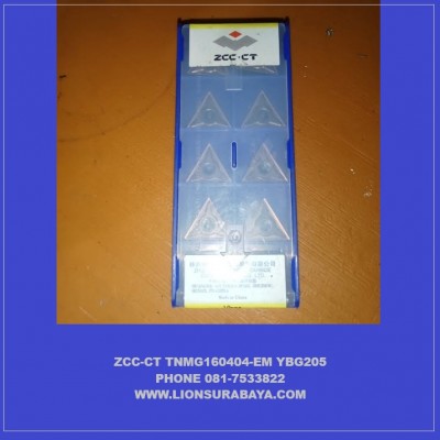 Jual insert bubut TNMG160404-EM YBG205 merk ZCC-CT