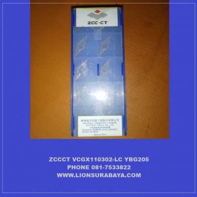 Jual insert bubut VCGX110302-LC YBG205 merk ZCCCT