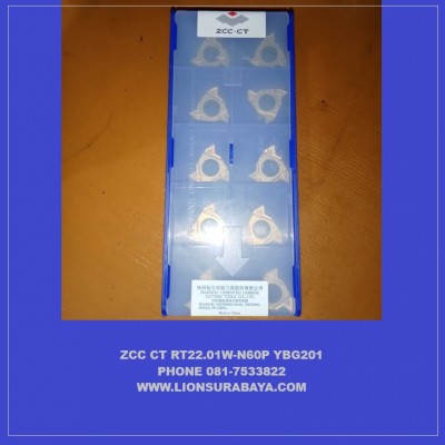 Jual insert drat luar RT22.01W-N60P YBG201 ( 22ER ) merk ZCC CT