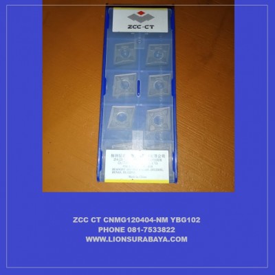 Jual insert bubut CNMG120404-NM YBG102 merk ZCC CT