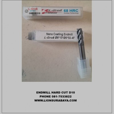Jual endmill hard cut D10 merk L-grob