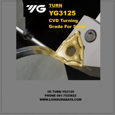 Jual Insert Bubut Untuk Baja Grade YG3125 Merk YG-1 Korea