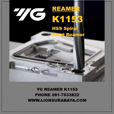 Jual Hand Reamer Spiral HSS Series K1153 Merk YG-1 Korea