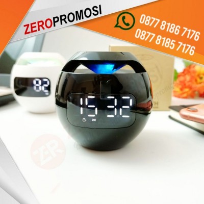 Speaker Bluetooth BTSPK01 5.0 Jam Alarm LED Display Bisa Custom Logo