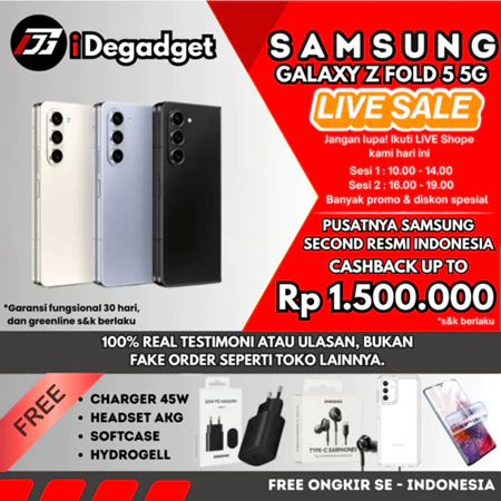 SAMSUNG GALAXY Z FOLD 5 5G SEIN 12/1TB 512GB 256GB Second Fullset Original Mulus Elegan Original Garansi Resmi Ideponsel Store