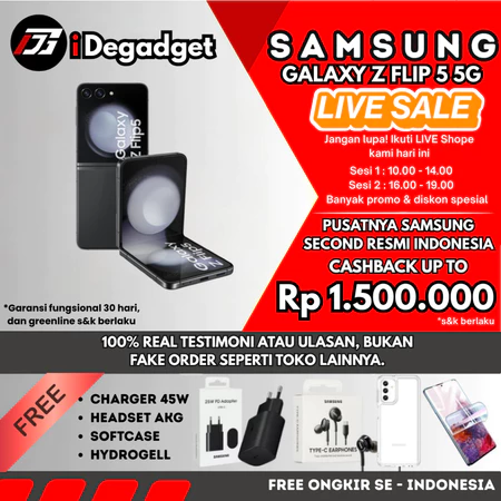 SEIN Samsung Galaxy Z Flip 5 & 4 5G 512GB 256GB 128GB Second Fullset Mulus Original Ideponsel Store