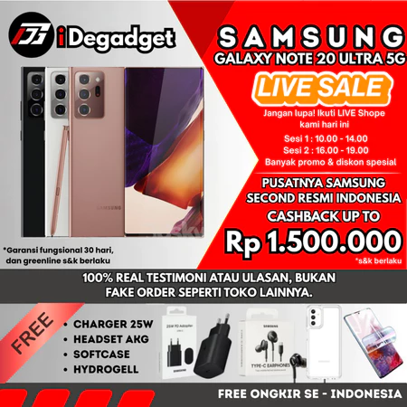 SEIN Samsung Galaxy Note 20 Ultra 5G 12/512GB | Note 10+ Plus 8/256GB Second Fullset Original Mulus Resmi Ideponsel Gadget Store
