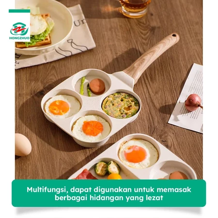 Tifale Hongzhuo Tamago Wajan Penggorengan 4IN1 Telur Pancake Omlet Pan Breakfast Anti Lengket Hongzhuo Official Shop