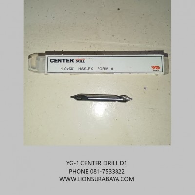 Jual center drill D1 merk YG-1