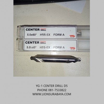 Jual center drill D5 merk Yg-1