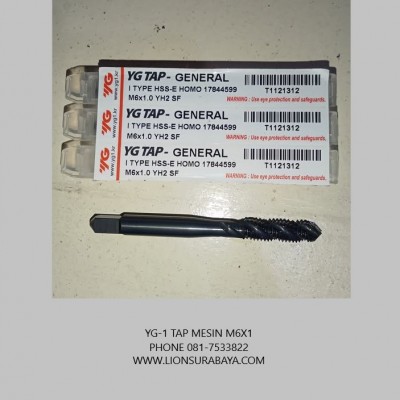 Jual tap mesin spiral M6x1 (T1121) merk YG-1