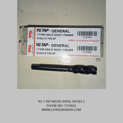 Jual tap mesin spiral M10X1.5 (T1121) merk YG-1