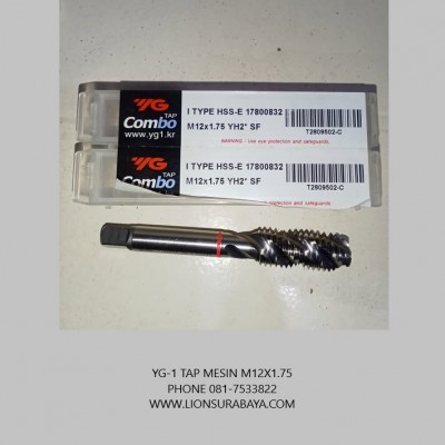 Jual tap mesin spiral M12x1.75 (T2809) merk YG-1