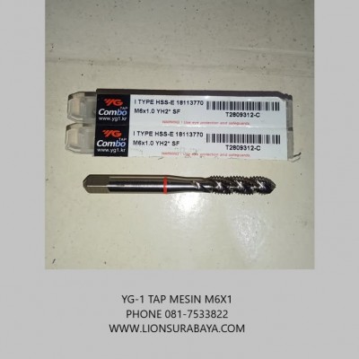 Jual tap mesin spiral M6x1 (T2809) merk YG-1