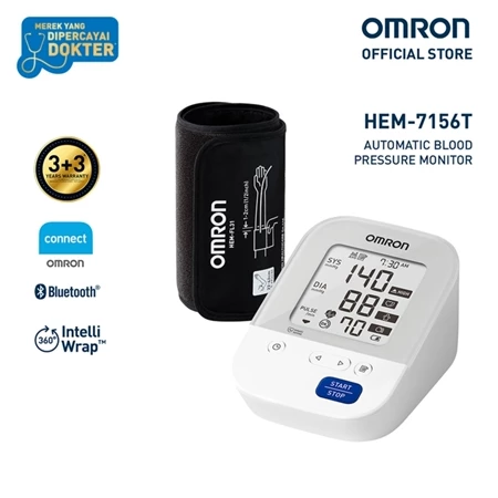 OMRON HEM-7156T Tensimeter Digital + Connect Bluetooth Omron Official Store