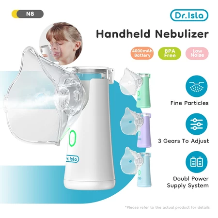Dr.isla Nebulizer Portable Mesh Alat Uap Bantu Pernafasan Asma Inhalasi/alat Nebulizer Anak/Cocok Untuk Anak Anak Dan Orang Dewasa Dr.Isla Official Shop