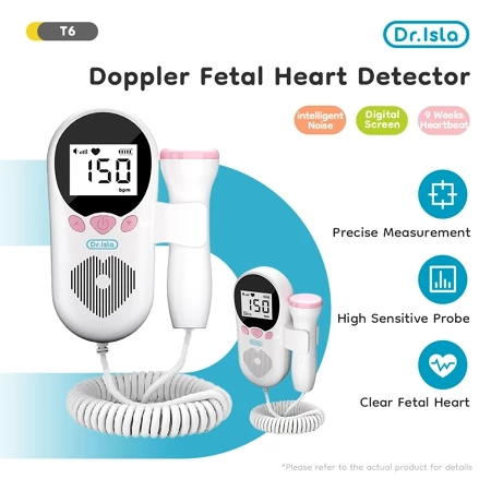 Dr.isla Dopler Detak Jantung Bayi Fetal Doppler 3.0MHz Fetal Doppler Alat Deteksi Jantung Janin Bayi T6 Dr.Isla Official Shop