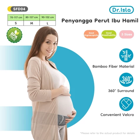 Dr.isla Korset Ibu Hamil Bamboo Material Penyangga Perut Medical Grade Bernapas Pregnancy Belt SFD04 Dr.Isla Official Shop