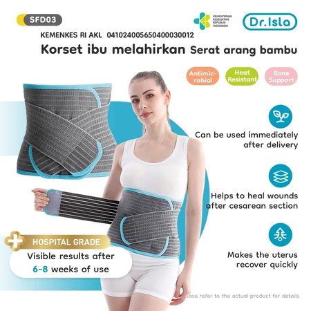 [KEMENKES RI AKL ]Dr.isla Korset Melahirkan FAST SLIM Antibakteri & Korset Pelangsing Pasca Melahirkan Nano Bamboo SFD03 Dr.Isla Official Shop