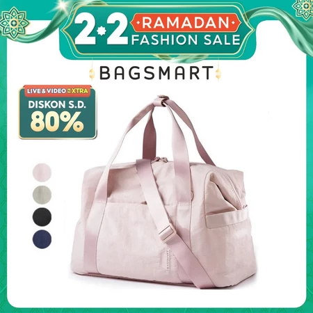 BAGSMART Travel Bag Sport Bag Duffle Bag Tote Bag 34L Waterproof Tas Selempang Gym Bag Weekender Bag Bagsmart Official Shop