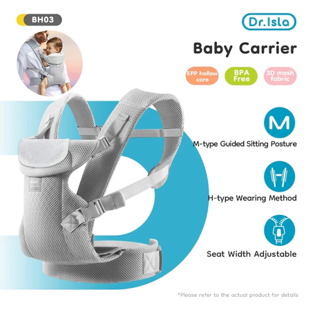 Dr.isla Gendongan Bayi Depan Newborn Adjustable Suport M Shape Bawalah Celemek Yang Bisa Dilepas BH03 Dr.Isla Official Shop