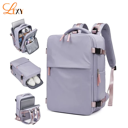 LEXY Tas Ransel Traveling Wanita Tahan Air Kapasitas Besar Outdoors Multifungs Tas Sekolah Wanita Lexy Official Store