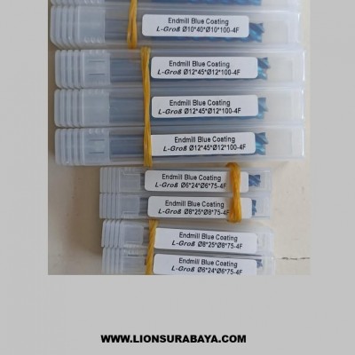 Jual Endmill Blue Coating Diameter 6 - 8 - 10 - 12 Merk L-Grob