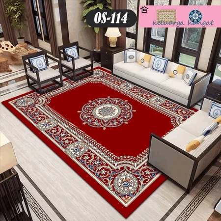 Karpet Lantai Model Eropa Permadani Elegan Mewah Berkualitas 150x200CM Anti Slip Karpet Ruang Tamu Hangta Shop Official