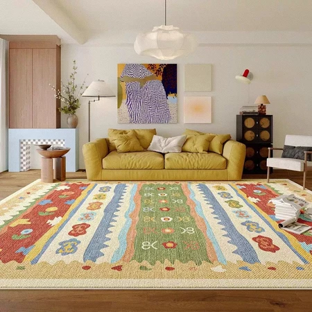 Karpet Polyester Jumbo Macaroon UK Motif Eropa Aesthetic Anti Slip Hangta Shop Official