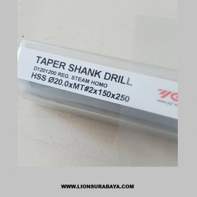 Jual Mata Bor HSS Taper Shank diameter 20mm merk YG-1 korea