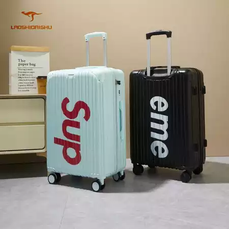 Laoshidaishu Koper 20 inch Koper Kabin Bagasi Koper Tas Travel Polo besar anak perempuan kabin 24 inch Koper PC 22 inch Koper Laoshidaishu Official Store