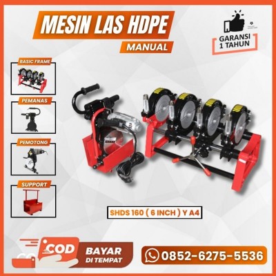MESIN LAS PIPA HDPE SHDS 160mm Y A4 - MESIN PEMANAS PIPA HDPE 1.5 - 6 INCH (4Clamp)