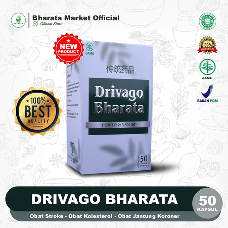 Obat Stroke Herbal Premium - Obat Kolesterol - Obat Jantung Koroner - Drivago Bharata - 100% Original Sobat Herbal Official