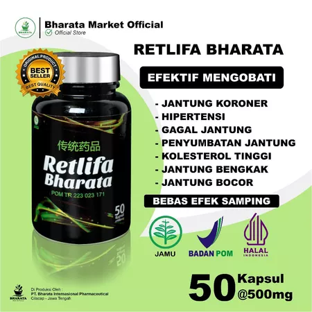 Retlifa Bharata Obat Jantung Koroner Bengkak Hipertensi Kolesterol Tinggi 100% Original Sobat Herbal Official