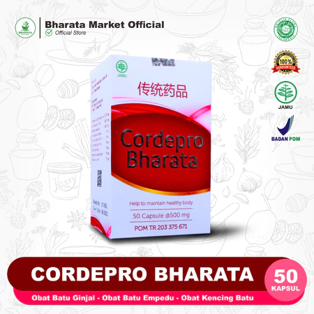 Obat Batu Ginjal Ampuh Peluruh Batu Ginjal Kencing Batu Peluruh Batu Empedu Anyang - Anyangen Cordepro Bharata 100% Original Sobat Herbal Official
