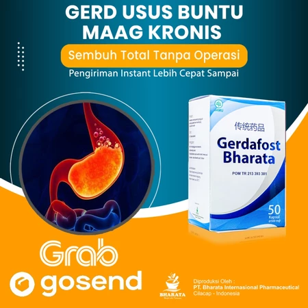 Obat Gerd Asam Lambung Ampuh GERDAFOST BHARATA Obat Usus Buntu Infeksi Usus Maag Akut dan Kronis Sobat Herbal Official